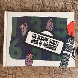 1970 Vintage Sesame Street Childrens Book of Numbers Hardcover Retro